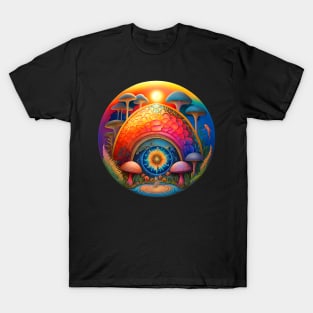 Magic Mushrooms in Garden T-Shirt